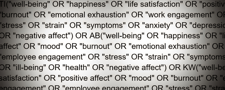 Image comprised of different words used in meta analysis.